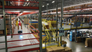 Robot on a mezzanine